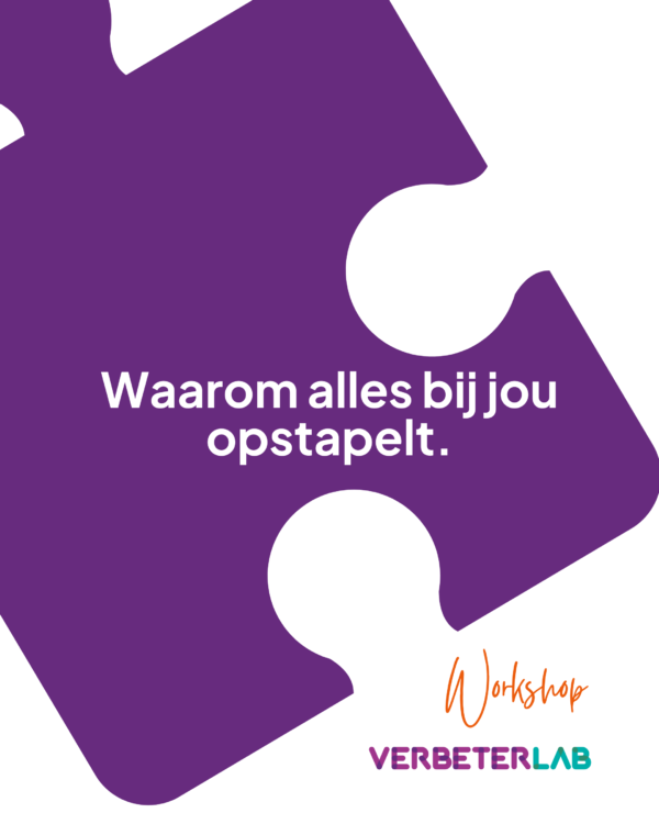 Workshop - Waarom alles bij jou opstapelt.